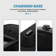 Charger Base compatible with iRobot Roomba 500 600 700 800 900 Series, EU Plug 220V ABS Black Vacuum Cleaner Charging Dock