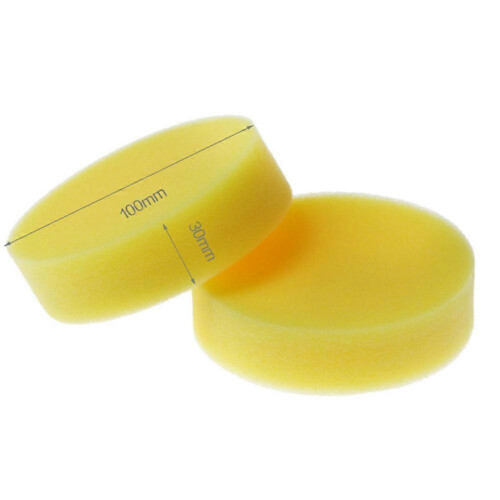 Sponge for Car Glass Kitchen Cleaning, High Density Yellow Polyester Pad 2