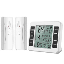 Termometro wireless per frigorifero e congelatore con 2 sensori, allarme min/max, per interni ed esterni