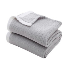 150x200cm Grey 100% Cotton Muslin Blanket All Season Soft Breathable