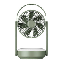 USB Charging Air Cooling Fan, 10000mAh Rechargeable Battery, Infrared Remote Control, With LED Night Lamp, ABS Material