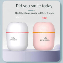 Bedroom Mini Humidifier Portable Multi-mode Ultra-quiet with Colorful Gradient Night Light, Pink Plastic for Desk Car Office Travel