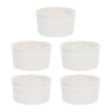 5er-Pack Keramik-Suppenschüsseln, 9 x 9 x 5 cm, weiß, für Suppe, Reis und Gemüse, für Zuhause und als Dekoration