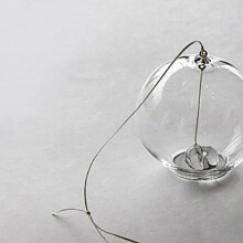 2 Pack Japanese Style Glass Wind Chimes, Transparent Borosilicate Hanging Decoration for Indoor Outdoor Garden Office