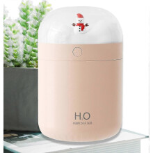 Portable Travel Humidifier, Snowman Design, Quiet, Auto Shut-off, Small Desktop Humidifier for Bedroom Office Small Space