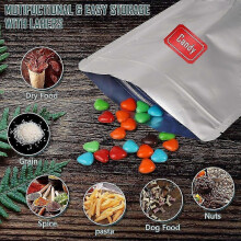 Sacos Mylar, 50 unidades 9,4 Mil 1 Galão 10"x14" seláveis a calor para armazenamento prolongado de alimentos