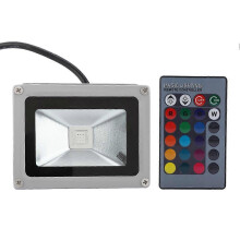 10W RGB LED Colorful Flood Light Spotlight Outdoor IP65 Waterproof, Remote Control, 50000 Hours Lifespan, Energy Saving
