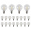 G40 LED Replacement Light Bulbs 20 Pcs, E12 Screw Base, Shatterproof Clear Plastic, compatible with Solar String Lights, 3Volt Warm Glow 1