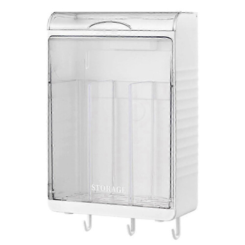 Tableware Storage Holder, Large Capacity Draining Plastic Storage Container, Black and White Available for Kitchen