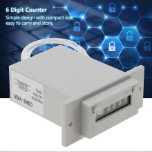 6 Digit Electromagnetic Pulse Counter, AC110V/AC220V/DC24V, Cumulative Pulse Signal Counting for Industrial Applications