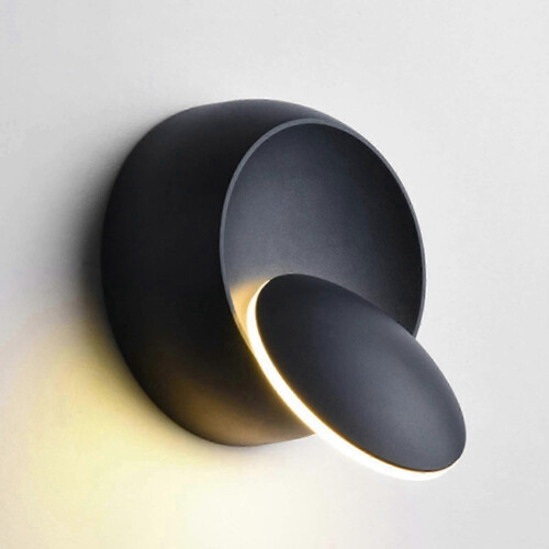 Modern 2-in-1 LED Wall and Ceiling Light, 5W, Black Iron, Warm White, for Home Use