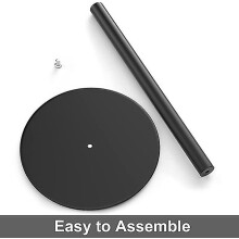Soporte para rollo de cocina en la pata superior con base antideslizante, acabado negro mate, resistente a la corrosión.
