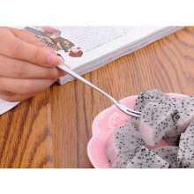 Stainless Steel Two Prong Fruit Forks, 6 Pack, Silver, 12.8cm, for Appetizers Desserts Seafood Salad
