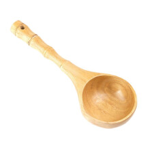 Drevená naberačka do kúpeľa, 9,82 x 3,34 x 2,16 palca, do sauny, kuchyne, reštaurácie