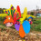 4er-Pack Tier-Windmühlen, bunte Outdoor-Gartendekoration,-04 8