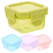 Mini Food Sealing Storage Containers, 4 Pack, 60ml PP Material, Assorted Colors, 2.36x2.36x1.57 Inch, Sealed Fresh-Keeping