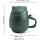 Ceramic Cat Mug With Infuser 300ml Dark Green Cat Lovers Coffee Tea Cup 2