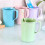 Plastic Coffee Mugs with Handle, Set of 4, Unbreakable, 4 Assorted Colors, 301-400ml 2