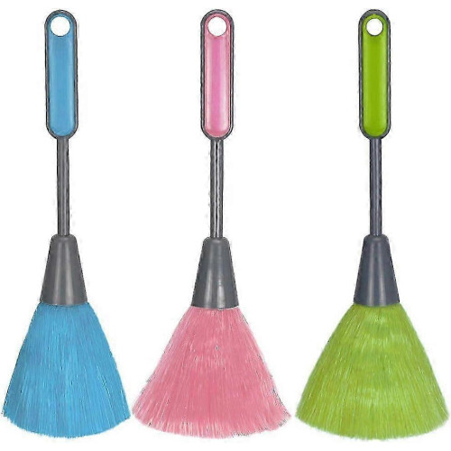Pincel de limpeza de microfibra 3 unidades, 10,12 polegadas lavável reutilizável, cores azul verde vermelho