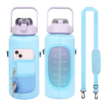 Neoprene Water Bottle Sleeve, Tear-resistant Waterproof 2000ml, Adjustable Strap Cartoon Design for Sport Travel Camping Hiking