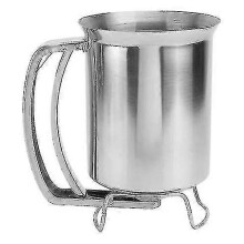Beslagdispenser van roestvrij staal, 800 ml, met veermechanisme, voor het bakken van pannenkoeken, crêpes, wafels, cupcakes en muffins.