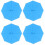 Silicone Cup Lids with Umbrella Decoration, 4-Pack, Blue, 11.5cm 1