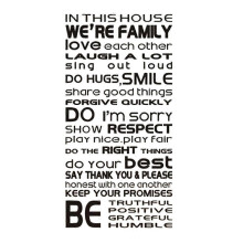Sticker mural « Proverbes anglais », 57 cm x 110 cm, PVC noir translucide, amovible, pour décoration murale lisse.