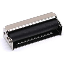 Tabakroller, 70 mm tragbarer, manueller Zigarettenroller aus Metall, Tabakaufbewahrungsbox aus Edelstahl