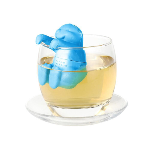 Otter Shaped Tea Filter, Reusable Food Grade Silicone Tea Strainer, 7*6*4.5cm
