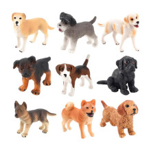 Miniatuur hondenmodelletjes als taarttoppers, 9 stuks levensechte PVC bureauversieringen voor kinderen en dierenliefhebbers