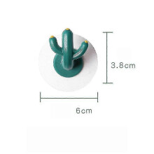 4pcs Wall Hangers, Cactus Seamless Sticky Hooks for Small Items, Punch-Free Installation