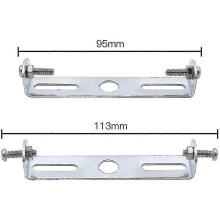 Staffa per plafoniera con piastra di base da 90 mm per placche lampada da 95-115 mm, in metallo, confezione da 4 pezzi