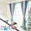 Curtain Rod Brackets 4pcs Set Black Metal Single Hook Wall Mounted 3