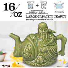 Magische Assassin Theepot, Tweekamerige Chinese Porseleinen Theepot, 18*9*14cm, Acht Onsterfelijken Vormige Keramische Theepot met Dubbele Kamer