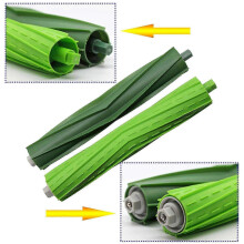 Paquete de 12 cepillos de filtro de repuesto compatibles con la aspiradora robot iRobot Roomba I7 E5 E6, material plástico verde.