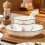 Nordic Ceramic Dinnerware Set, Microwave Dishwasher Safe, Scratch Resistant, Temperature Resistant for Daily and Formal Dining 4