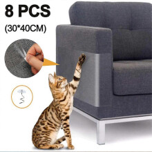 Stickers van transparant PVC ter bescherming tegen krassen op kattenmeubels, 30x40cm en 30x45cm, zelfklevende pads, 8 stuks, 10 stuks set