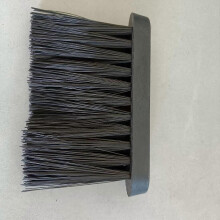 Cepillo de repuesto oblongo para chimenea, cepillo de limpieza de madera negro de 12 cm