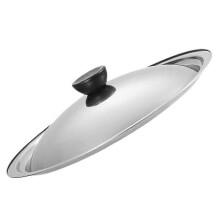 Universal Pot Lid 22cm Stainless Steel with Bakelite Knob, Compatible with Pots 20-20.5cm Inner Diameter