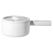 Mini Dormitory Electric Skillet 1.5L with Ceramic Liner, 700W, 20cm Diameter