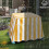 Capa para Mesa de Água Infantil, Poliéster Impermeável, 37x22x25,6 polegadas, Amarelo e Branco, Compatível com Step2 Rain Showers Splash Pond 1