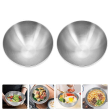 Stainless Steel Salad Bowl Set of 2, Food Safe Storage for Vegetables Fruit Rice