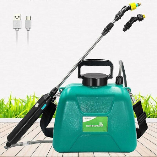 Electric Sprayer for Gardening with Adjustable Shoulder Strap, Rechargeable Battery Handle, One Button Start