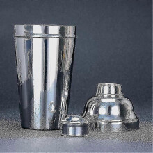 Boston Bar Shaker, 1.8L 3 Piece Set, 1kg Silver Stainless Steel, for Home and Professional Bars