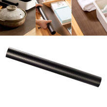 Drawer Mat Shelf Liner, Non Slip Cabinet Storage Pad, EVA Waterproof, Black, 35cmx200cm