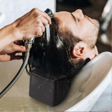 Nackenstütze für Friseursalons, rutschfestes Silikon für Waschbecken, Spa-Friseurbecken, Schwarz