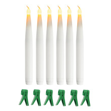 6St Xmas LED Kaarsen Wit Met Clip Duurzaam Voor Feest En