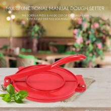 12 Inch Tortilla Press, Non-Stick Aluminum Dough Press for Quesadillas Empanadas Chapati, Food Safe Metal Construction, Red