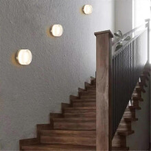 LED Wall Sconce, 2 Pack, 220V, Striped Transparent, Aluminum Acrylic, Energy Efficient LED Lighting for Living Room Bedroom Hallway