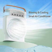 Portable 5-Hole Spray Fan, USB Rechargeable, 3 Speeds, 600ml Humidifier, 180 Adjustable, Colorful Night Light, 1-3h Timing